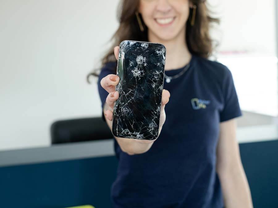 Tela do iPhone Quebrada